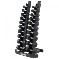 Taurus Hex Dumbbell Set 1-10 KG Incl. Rek - Fitshop